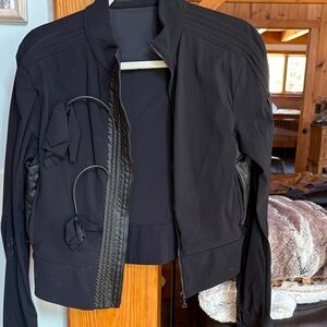 Marithe Francois Girbaud Black Short Embellished Women's Jacket